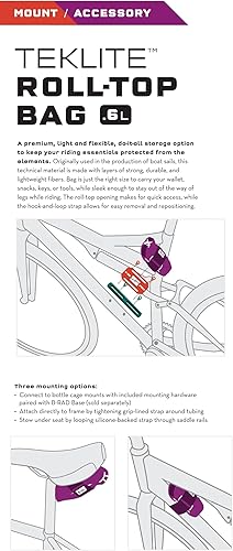 Miniatura 3 de Wolf Tooth Components TekLite - Bolsa enrollable de 0.6 L, color negro