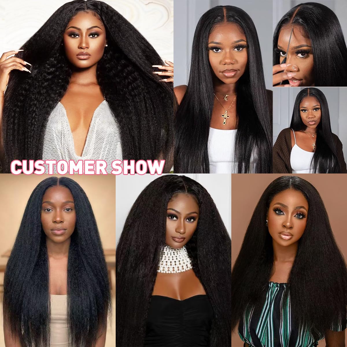 Natural Black Kinky Straight Brazilian Human Hair Bundles