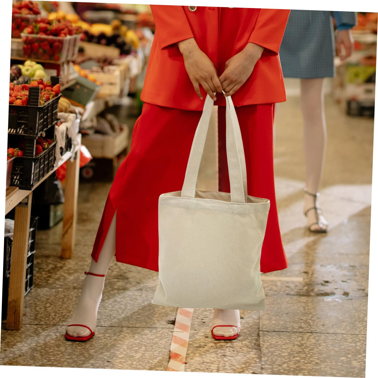 COLLBATH leere Segeltuchtasche faltbar Reisetasche stapelbare Aufbewahrungstaschen wiederverwendbare einkaufstasche weekend travel bag große Freizeittasche Sublimationstragetaschen Weiß