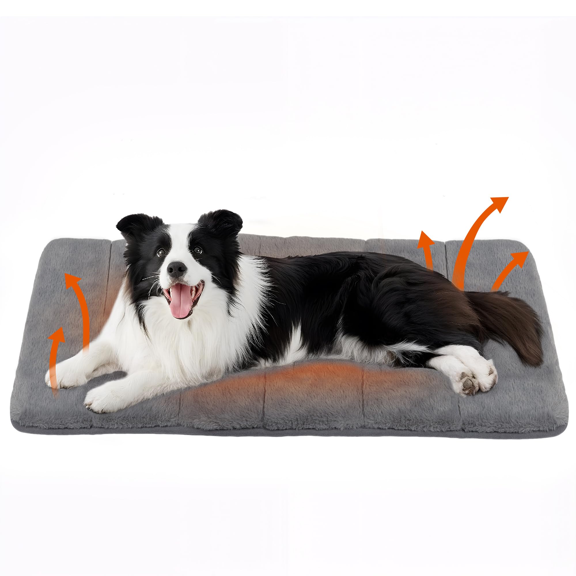 ZAKAPAWS Dog Crate Pad for Large Dog - 35x23 Memory Foam Dog Bed, Washable & Anti-Slip Dog Bed Mat, Ultra Soft Kennel Pad for Dogs Cozy Sleeping Mat,