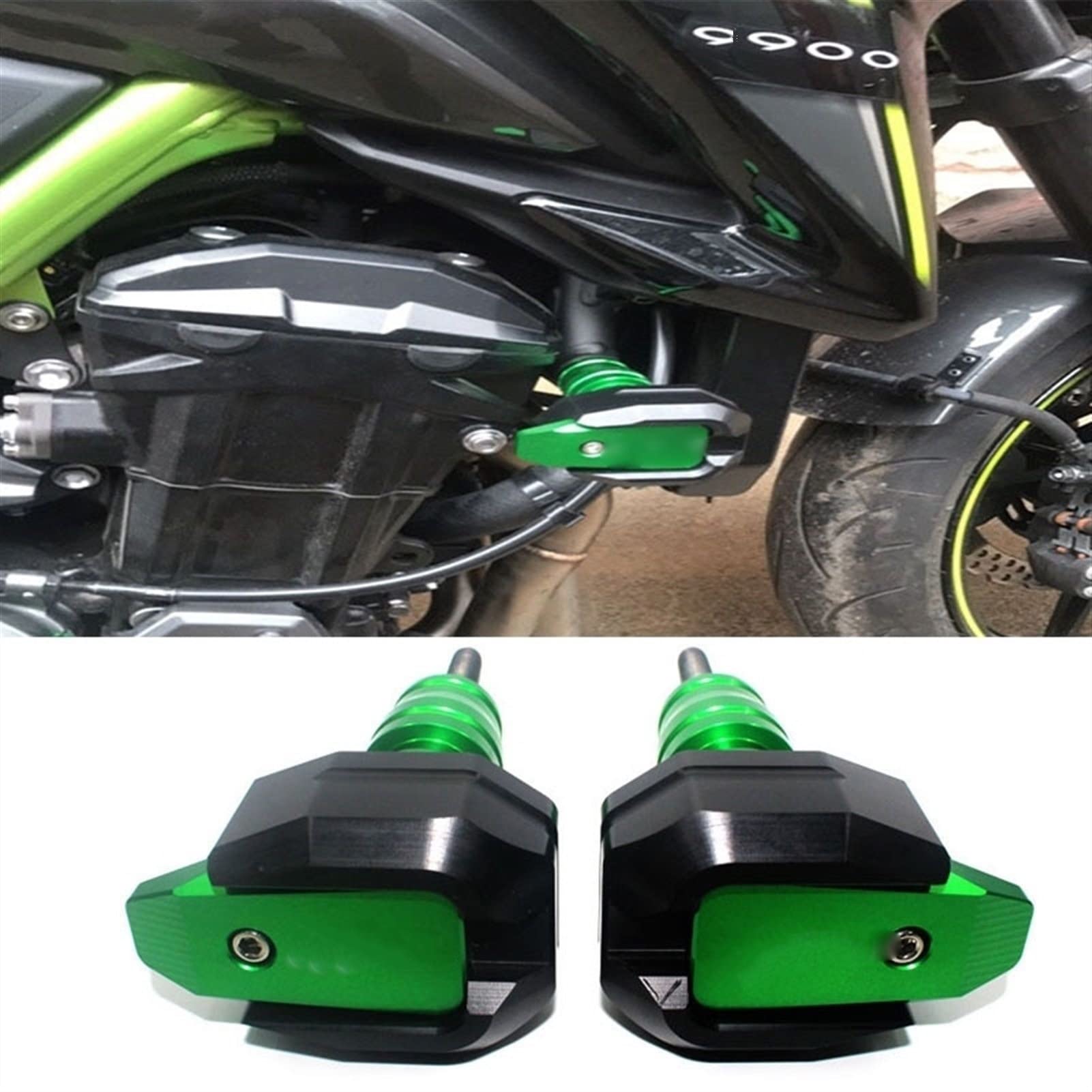 Protecteurs De Cadre En Aluminium CNC Pour Moto - Pour Kawasaki Z800/Z1000/Z750 - Protection Contre Les Chutes - Noir