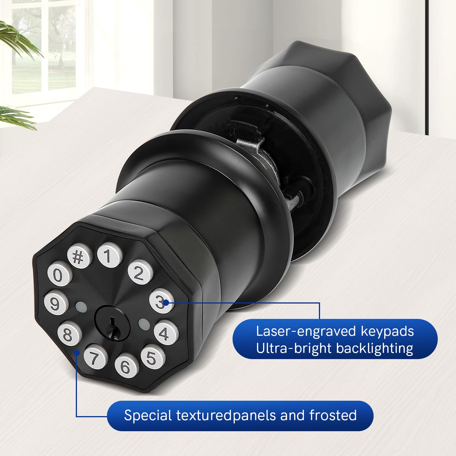 Smart Digital Door Lock - Keypad & Key Entry -3 Smart Digital Door Lock - Keypad & Key Entry -3