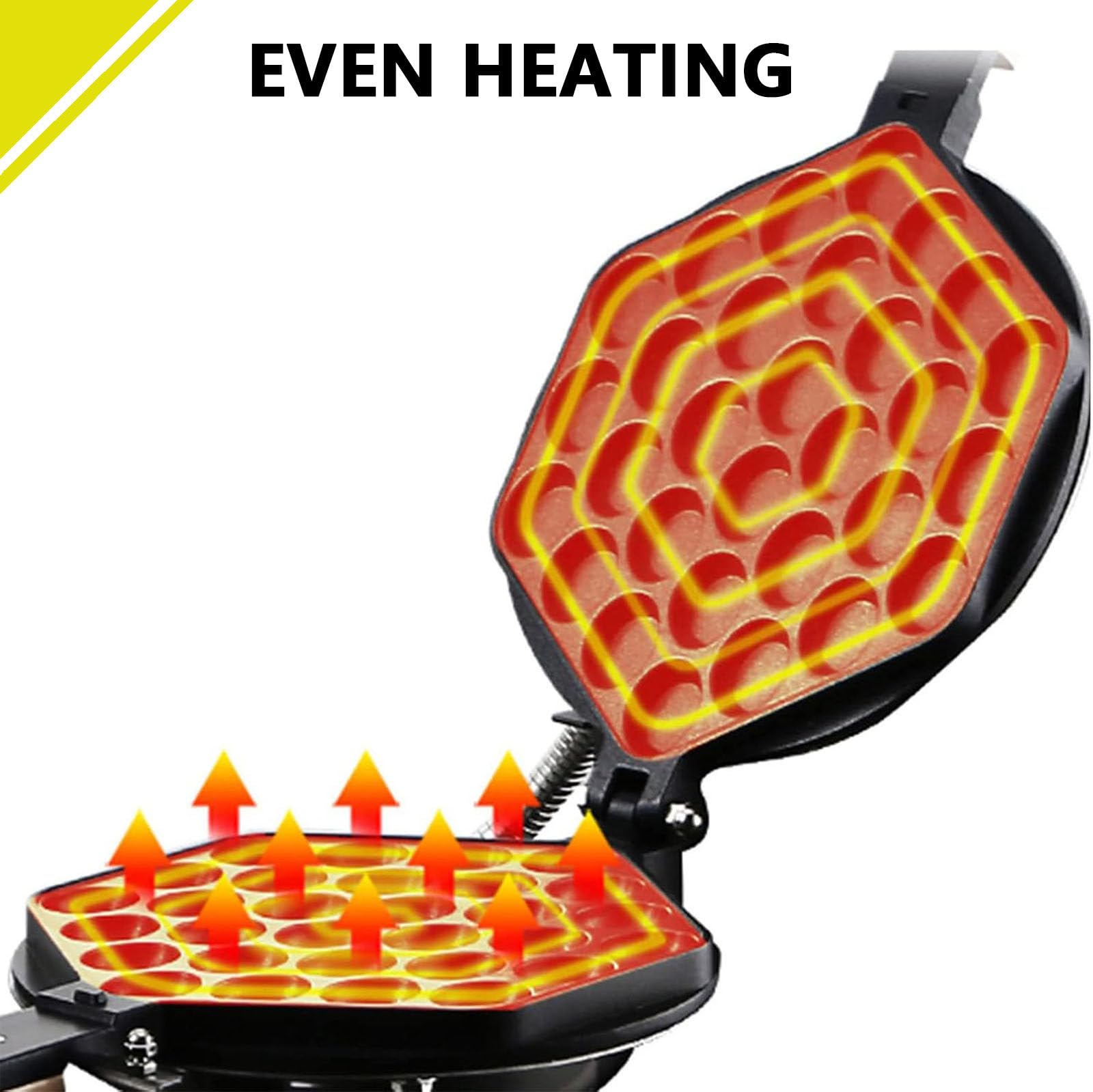Macchina per Waffle a Bolle da 1400 W, Macchina per Waffle a Bolle Commerciale, Macchina per Waffle Antiaderente, Forno Elettrico per Waffle a Bolle per Uso Domestico