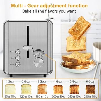 Amazon.com: Toaster 2 slice, whall Stainless Steel Toasters