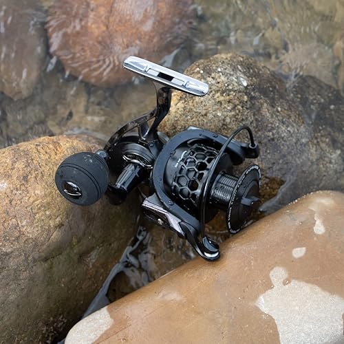 Miniatura 6 de Carrete de pesca, carretes giratorios de agua salada con carrete de grafito de repuesto, marco de aluminio ligero 14+1 BB ultra suave, potente 39.5