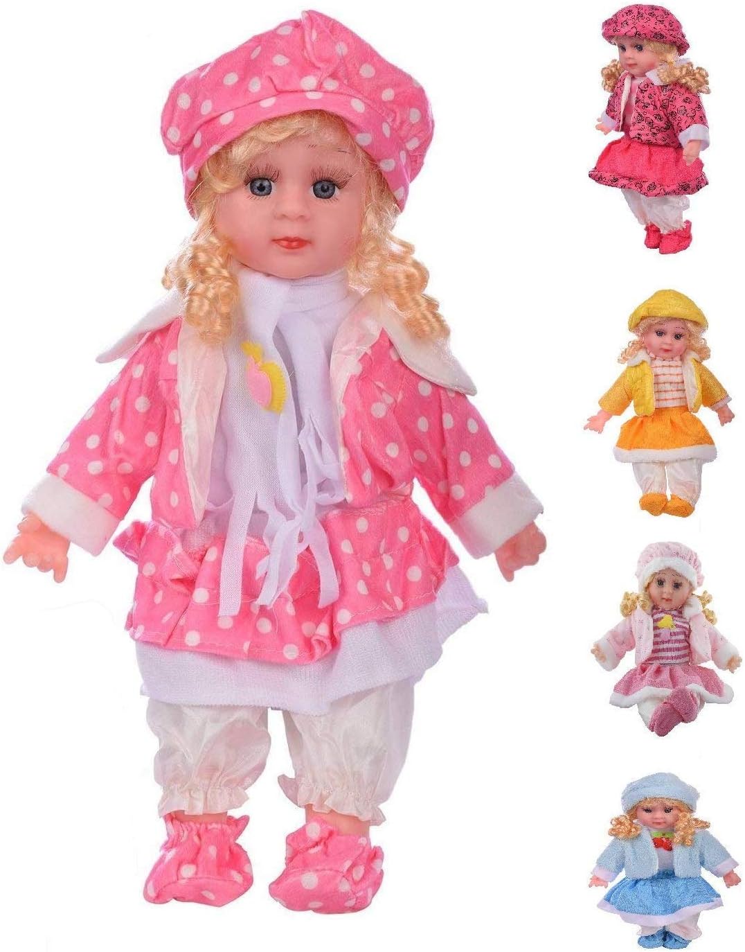 Kmc kidoz Doll Toy Singing Songs and Poem Baby Girl Doll (Multi Color,- (Random Color and Dress)