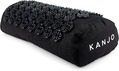 Kanjo Almohada vibratoria de acupresión – Almohada de masaje de hombros, cuello y espalda con múltiples ajustes de vibración – Almohada de punto de