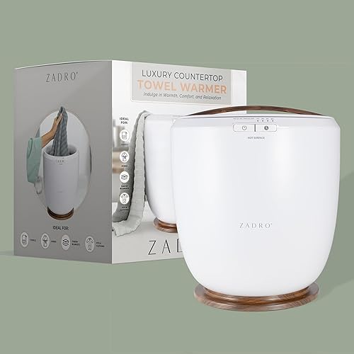Miniatura 8 de Zadro Calentador de toallas para encimera, blanco/roble