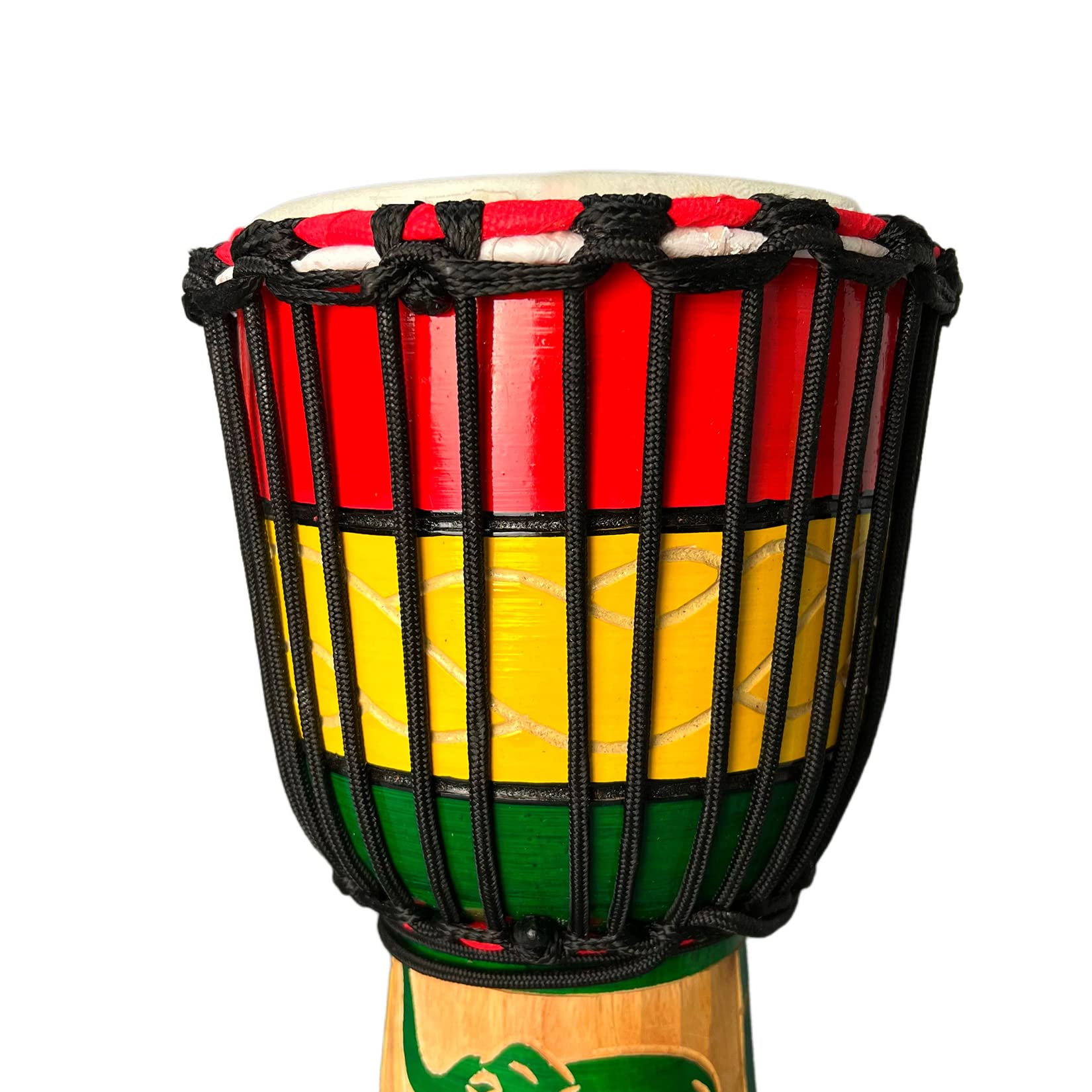 BORIYAM Handmade Djembe Drum - Carbon Fiber African Hand Drum With Sheepskin Head, Traditional Style Percussion Instrument