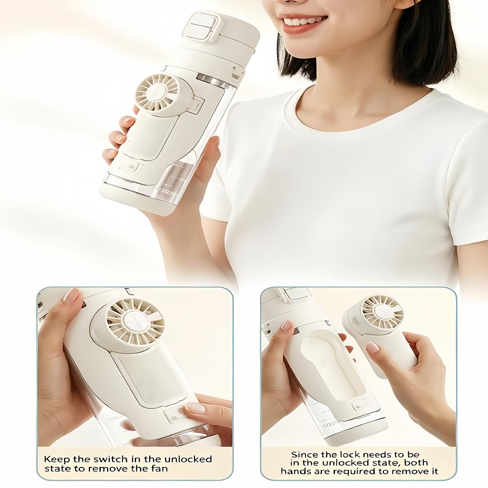 Bruchsichere Trinkflasche mit zwei Trinkmodi mit individuellem Ventilator, isolierte Sportflaschen für Workouts und Sport