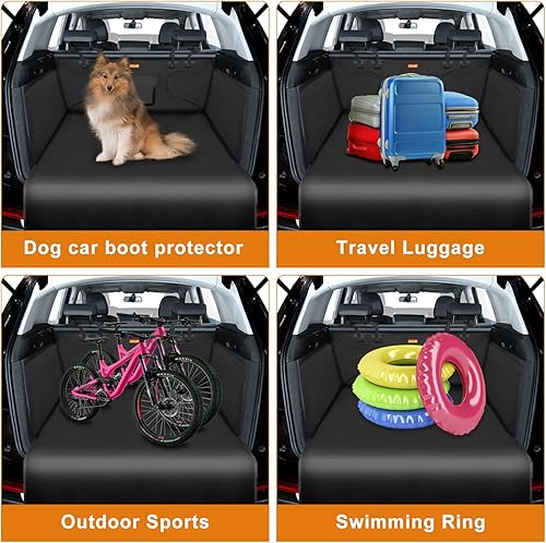Miniatura 7 de Alfheim Forro de carga para perros, antideslizante, impermeable, con protector de solapa para parachoques, tapete de carga lavable duradero, para