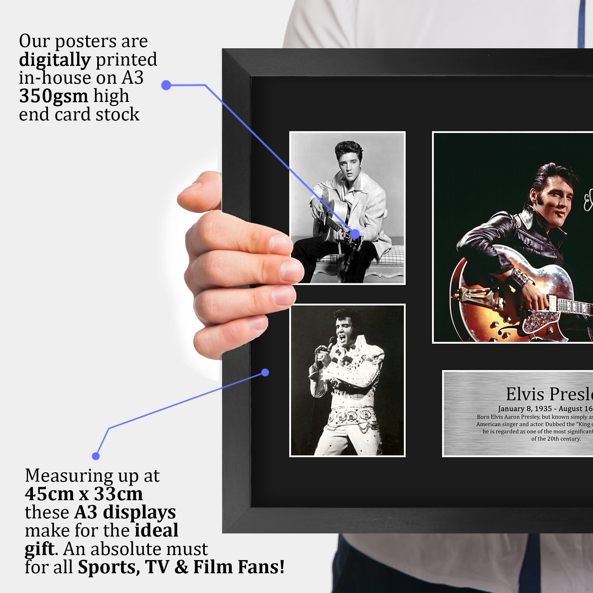 Amazon.com: HWC Trading Elvis Presley Musician The King 16 x 12