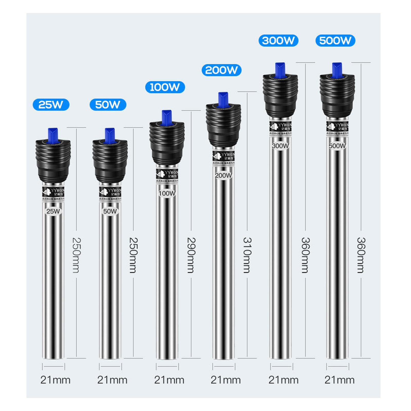 Acquario Riscaldamento Rod Termostato Automatico Piccolo riscaldatore con Ventose,1000W