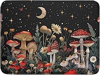 Vista 64 de Tapete de secado de platos con diseño de pájaro rojo de Feliz Navidad, absorbente y de secado rápido, protector para encimera de cocina, 18 x 24