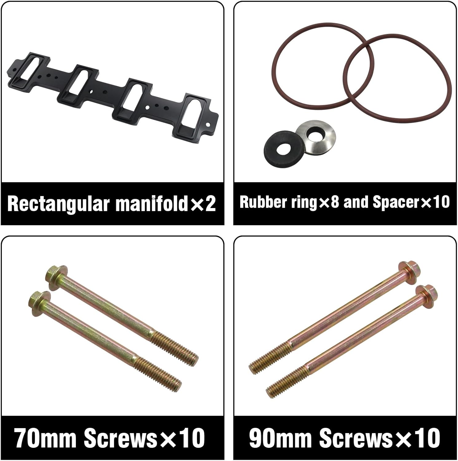 Rectangle Billet Intake Manifold Adapter Plates Compatible with LS1 Cathedral Port Cylinder Head to LS3 LSA ZL1 CTS-V