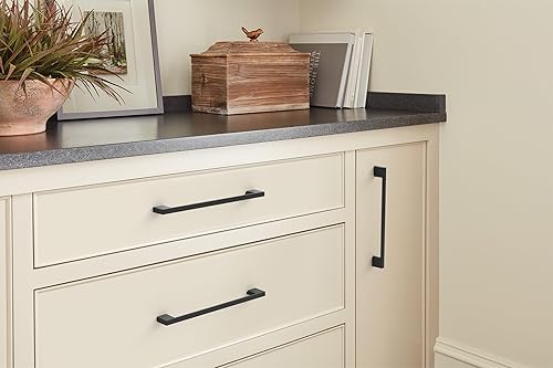 Miniatura 2 de Amerock 10BX37134MB  Mango de gabinete negro mate  7-916 pulgadas (7.559 in) de centro a centro  paquete de 10  Paisaje urbano  Herrajes para muebles