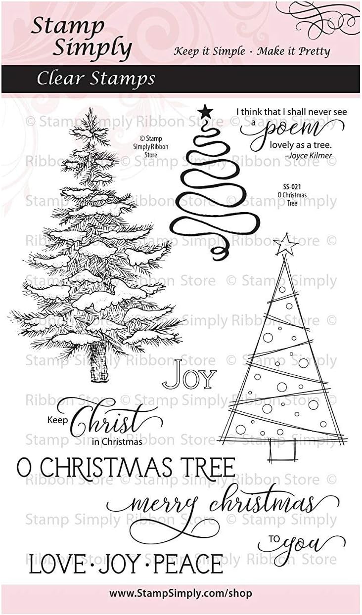 Stamp Simply Clear Stamps O Christmas Tree Christian Religious 4x6 Inch Sheet - 10 Pieces