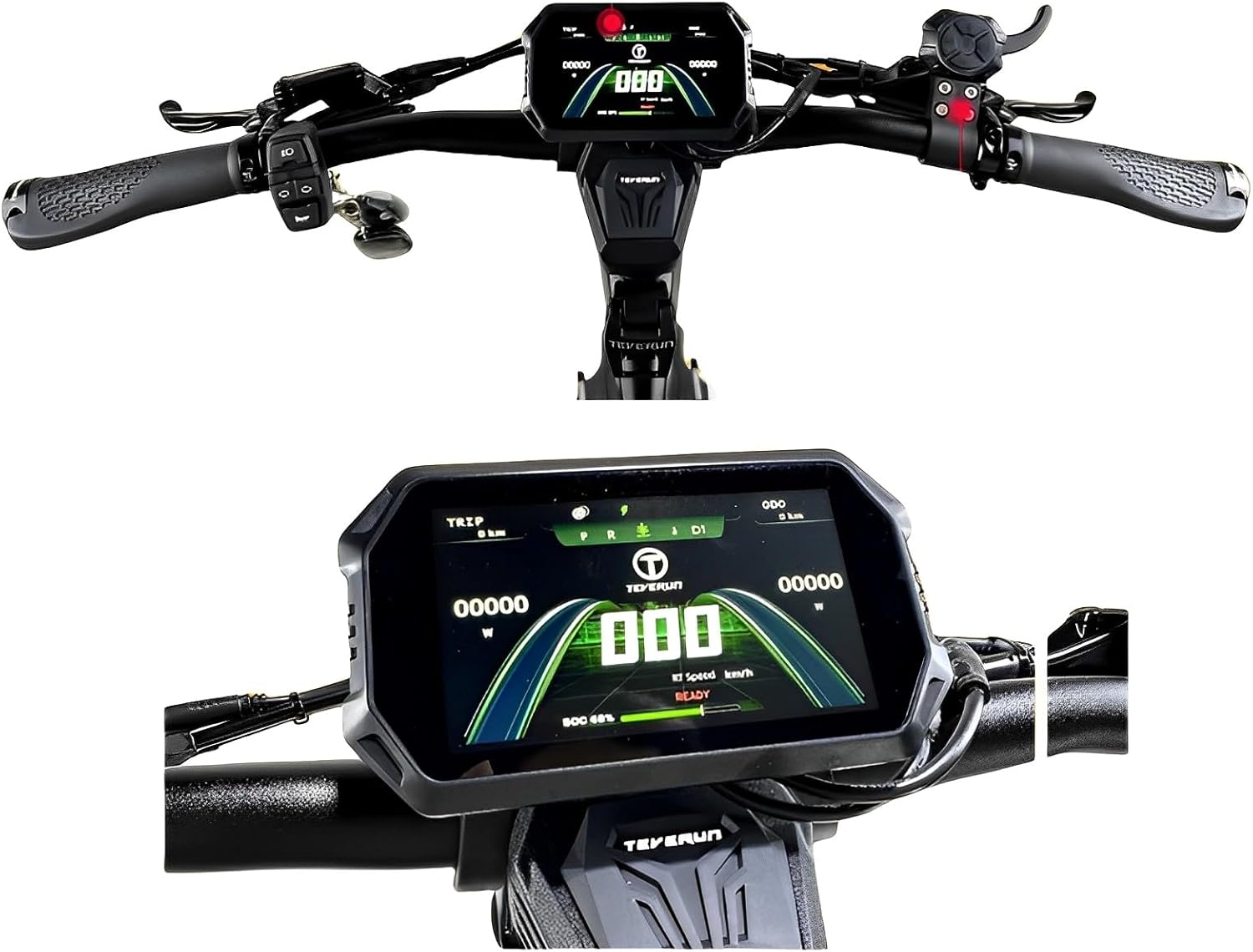 Suitable for TEVERUN Electric Scooter 4-inch TFT Display Large Screen Instrument Throttle Fighter BLADED Accessory Replacement