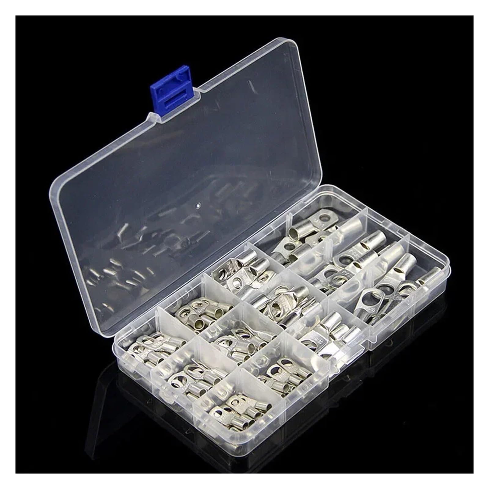UYCUODLUY 70pcs Copper Lug Ring Wire Connectors Cable Crimp Terminal Kit SC6-6 SC6-8 SC10-6 SC10-8 SC16-6 SC25-6
