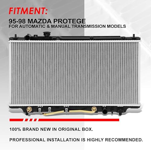 Vista 68 de Auto Dynasty Radiador compatible con 06-10 Mazda 5 2.3L AT, DPI 2894 Radiador de enfriamiento de 1 fila estilo fábrica, núcleo de aluminio
