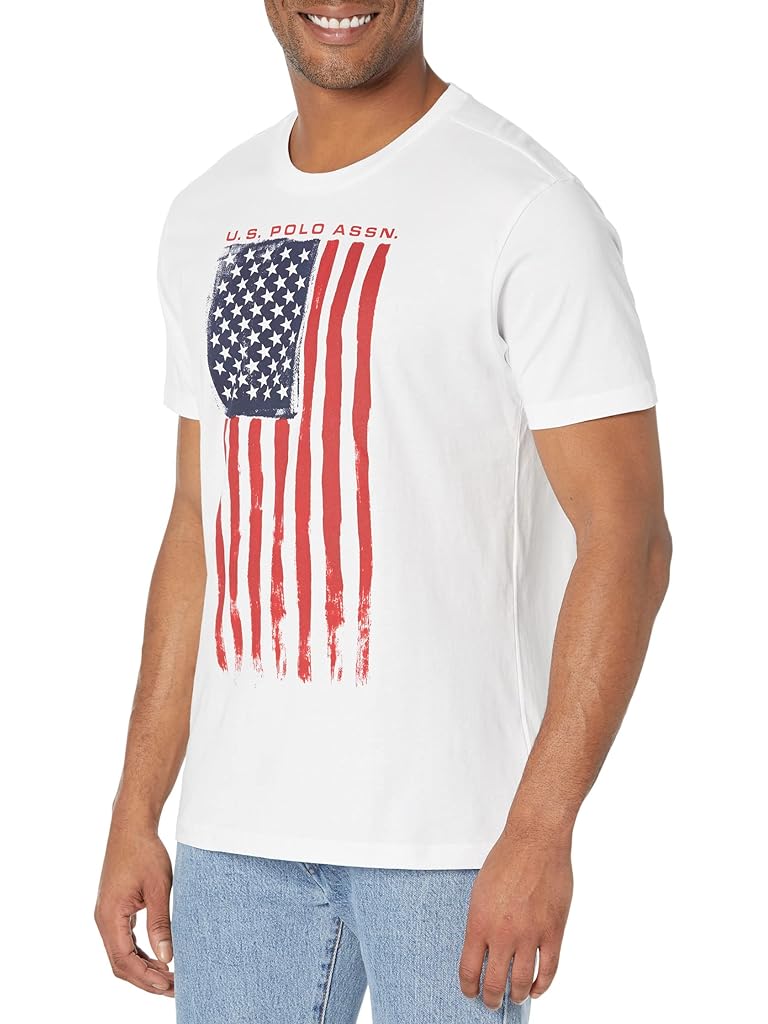 U.S. POLO ASSN. Crew Neck Painted Flag Graphic Tee