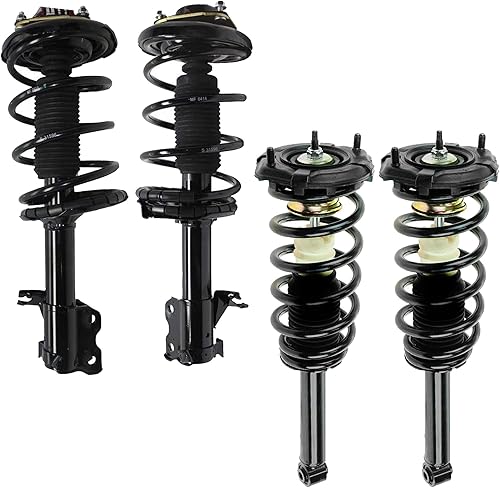 Detroit Axle - 4 puntales para Nissan Maxima Infiniti I30 Ready Struts 2000-2001 con muelle helicoidal delantero y trasero amortiguadores de