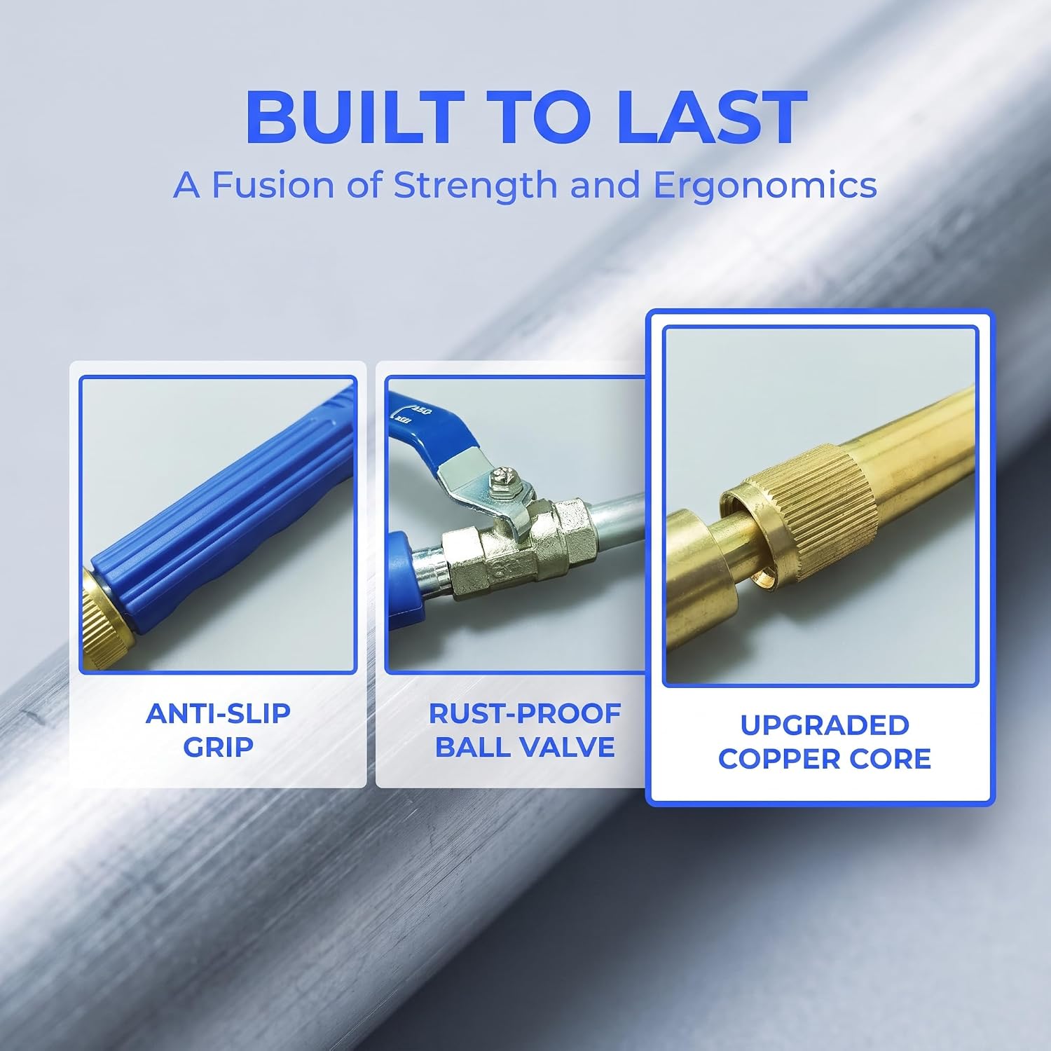 2-in-1 High Pressure Washer Wand, Garden Hose Jet Nozzle with Connectors