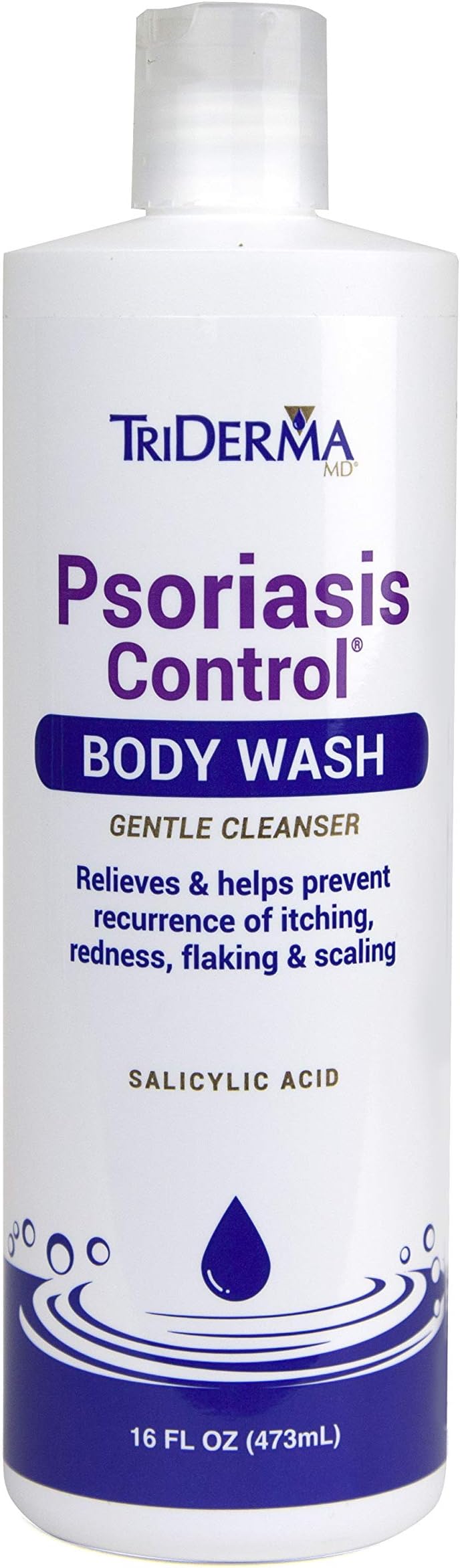 TriDerma - Body wash for psoriasis control: mild cleanser with 2% salicylic acid, AP4 aloe vera gel: treatment for psoriasis