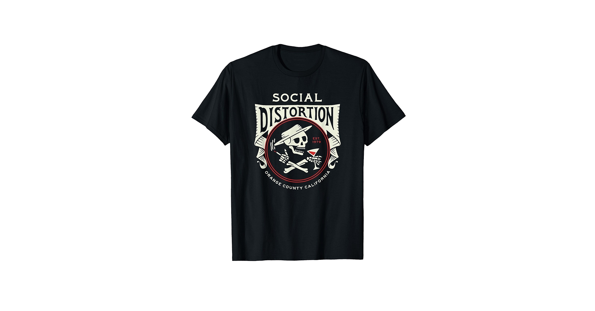 Amazon.com: Official Social Distortion Skelly Circle T-Shirt