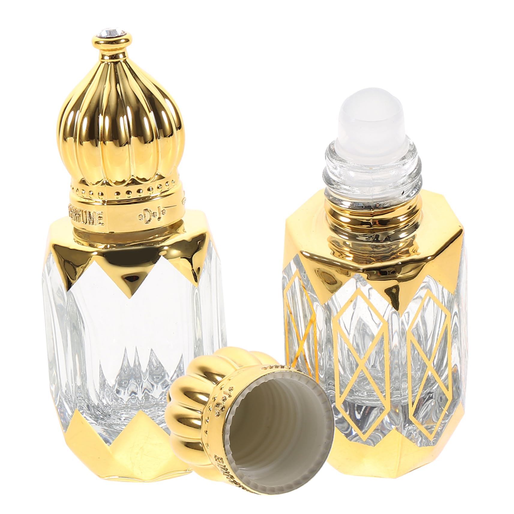 CLISPEED Frascos De Perfume De Recargables Y Portátiles Botellas Para Viaje Diseño Transparente Para Aceites Esenciales Y Perfumes 2 Piezas X 4