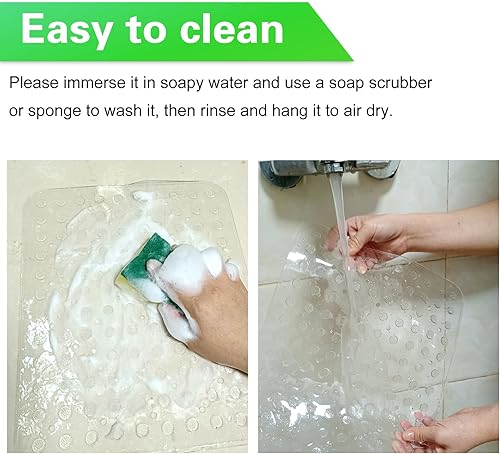 Miniatura 5 de Paquete de 2 tapetes de plástico para fregadero de cocina, tapete protector de fregadero de PVC, ecológico, ajustable, acero inoxidableporcelana,