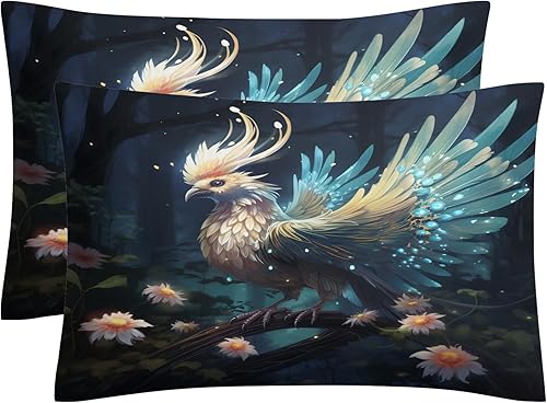 Miniatura 3 de Juego de funda de edredón de microfibra suave con diseño de pájaro de gran tamaño, 3 piezas con cremallera, 2 fundas de almohada, funda de edredón