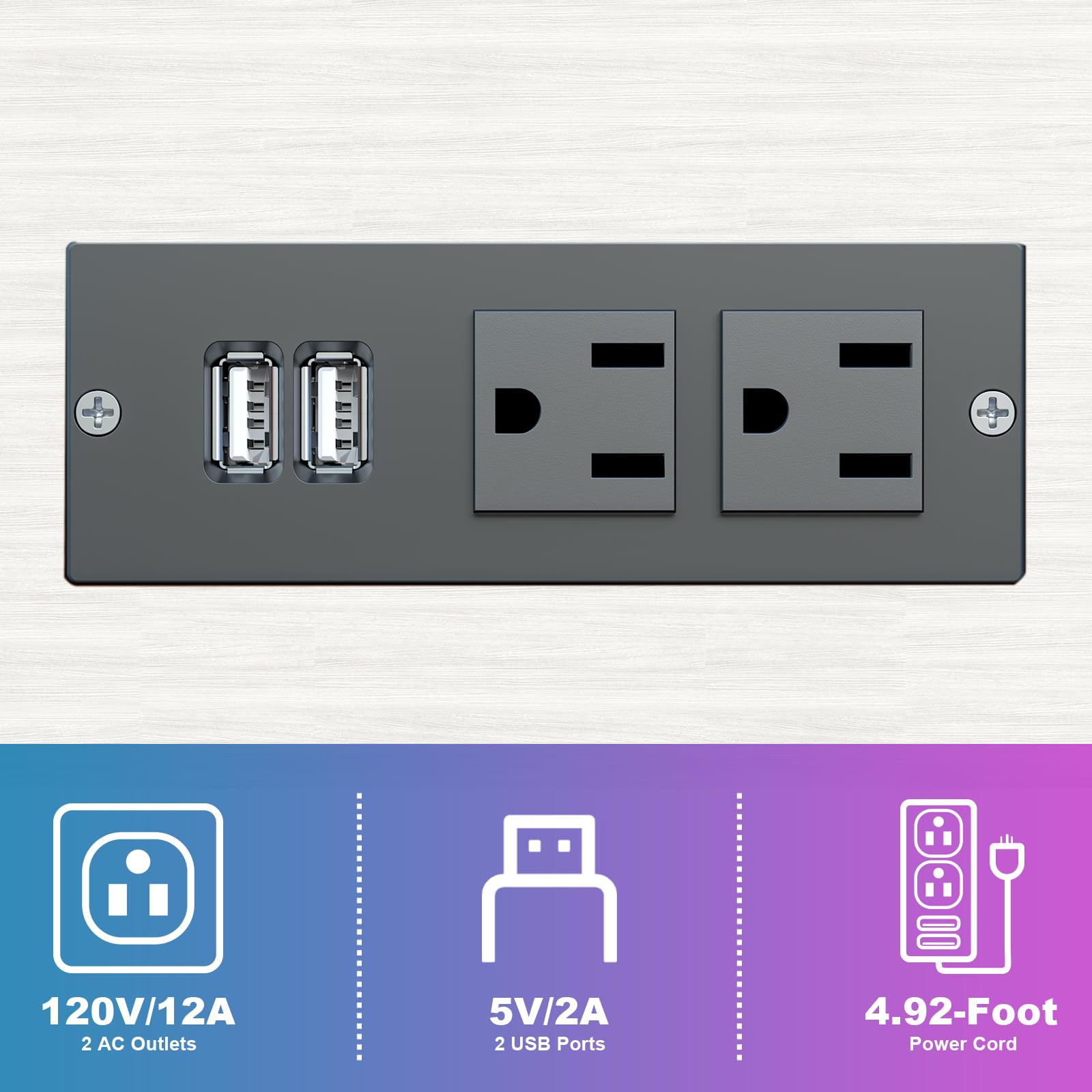 Height Adjustable Computer Tower Stand with Charge Station and USB Charging Port 2-Tier ATX-Case Cart Under Desk Mobile — view 5