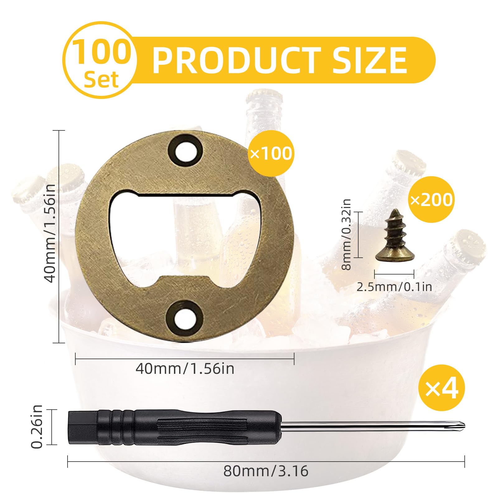 Amazon | Ohiyoo 100 セット 栓抜き インサート DIY 栓抜き ハード