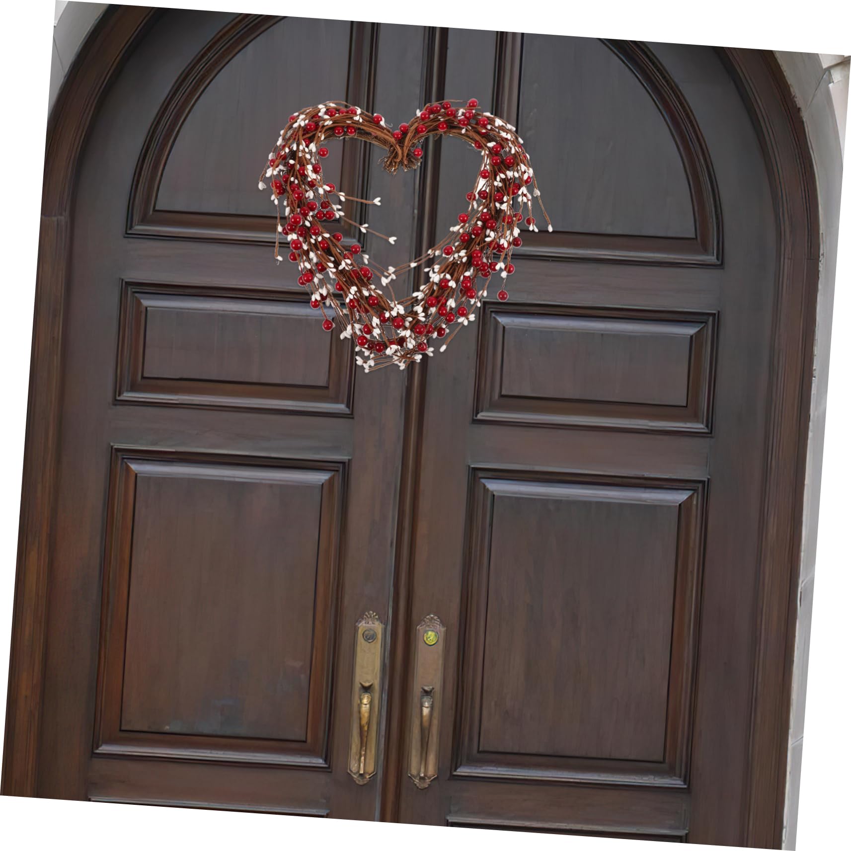 Hohopeti Guirnalda De Roja Colgante Adorno De Corazón para Decoración De San Valentín Wreath Pendant para Fiestas y Eventos Especiales
