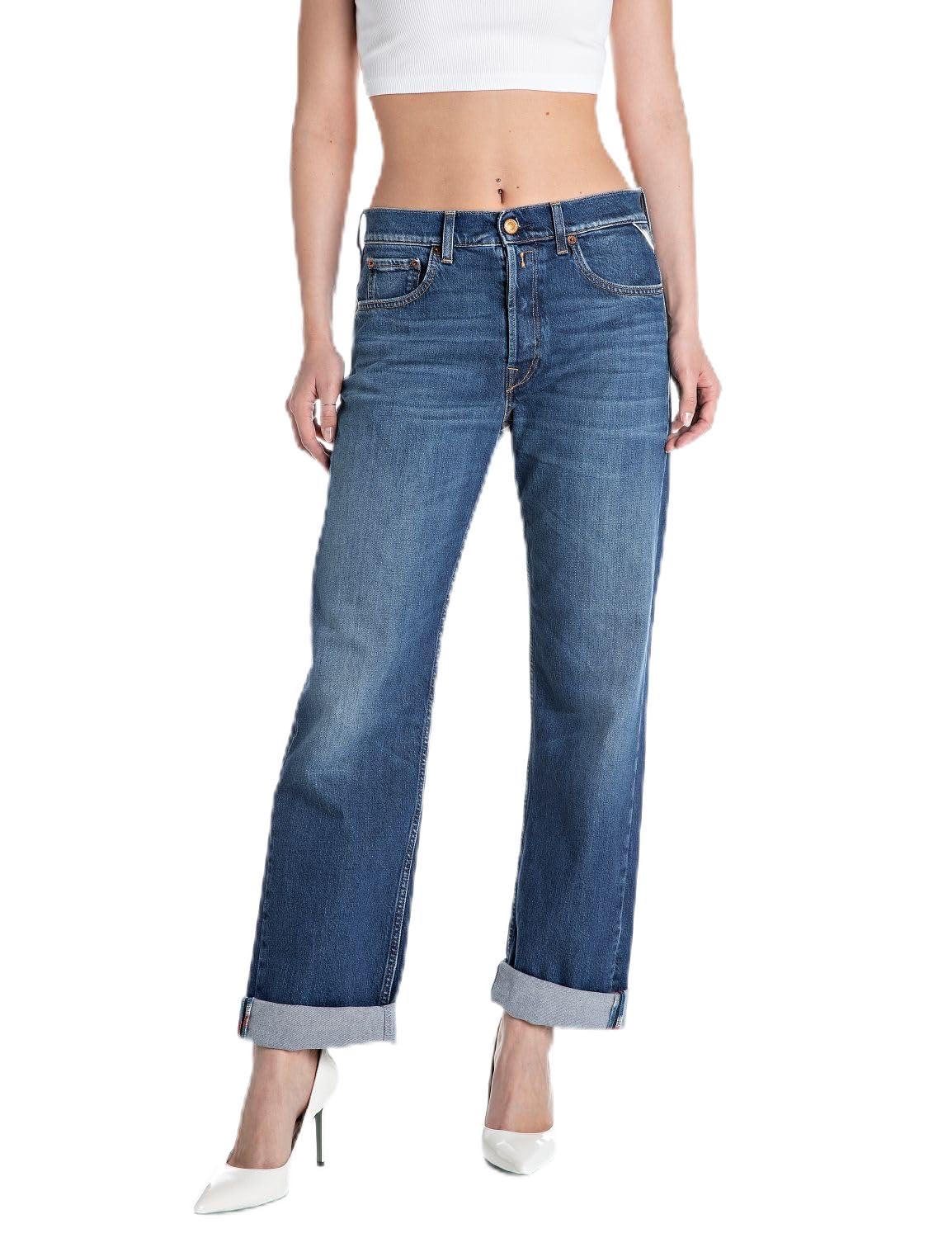 Replay Aubry Jeans, 009 Azul Medio, 23W x 30L Mujeres