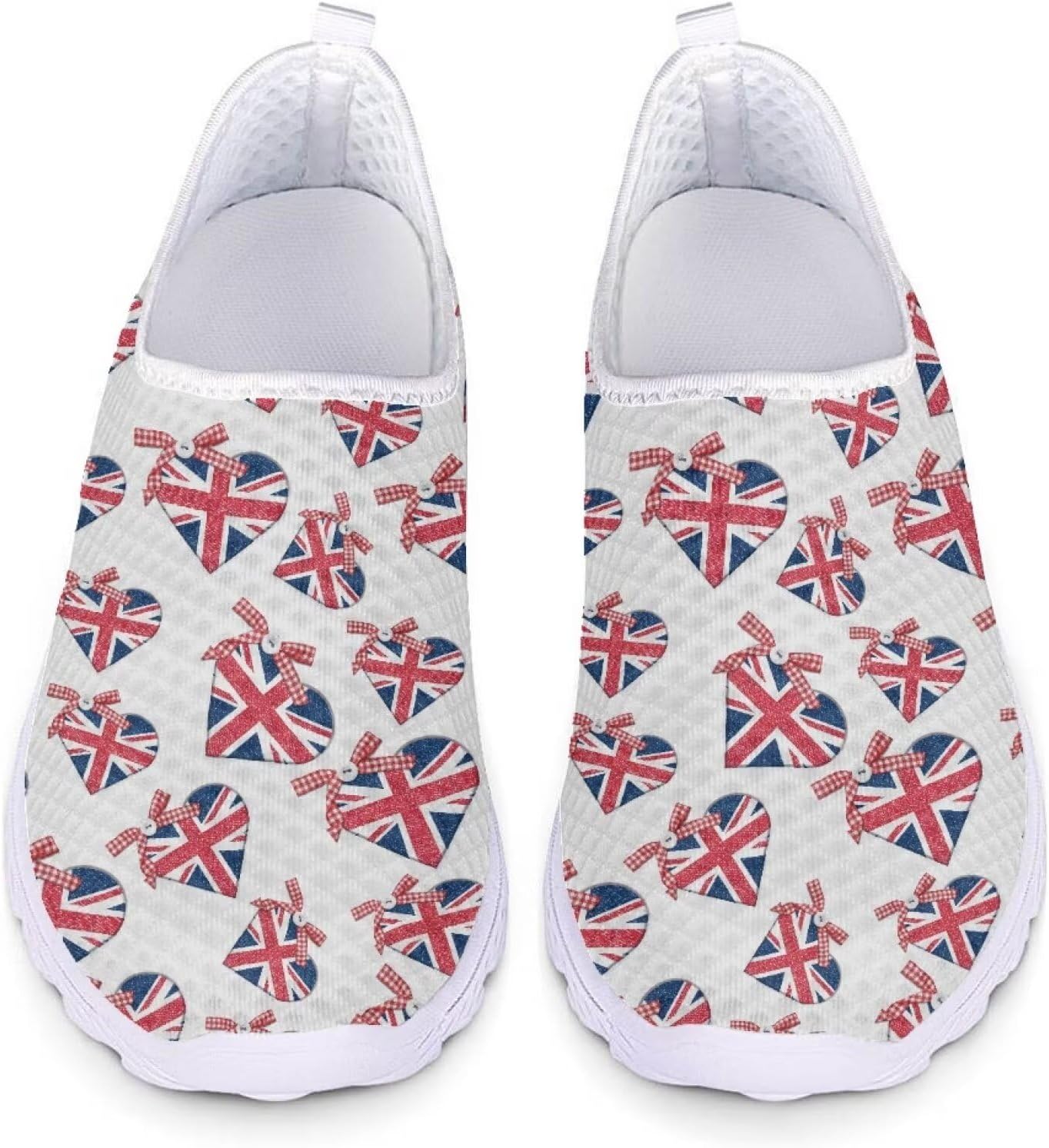 HUGS IDEA Women's Floral Mesh Slip on Shoes