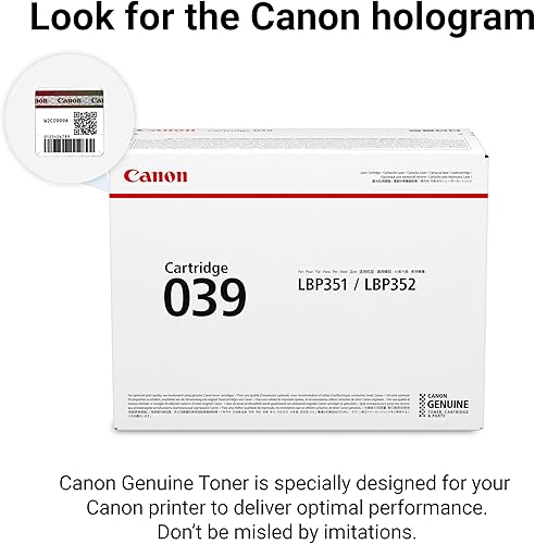 Miniatura 5 de Canon Cartucho de tóner negro 039 original compatible con LBP351dn, LBP352dn