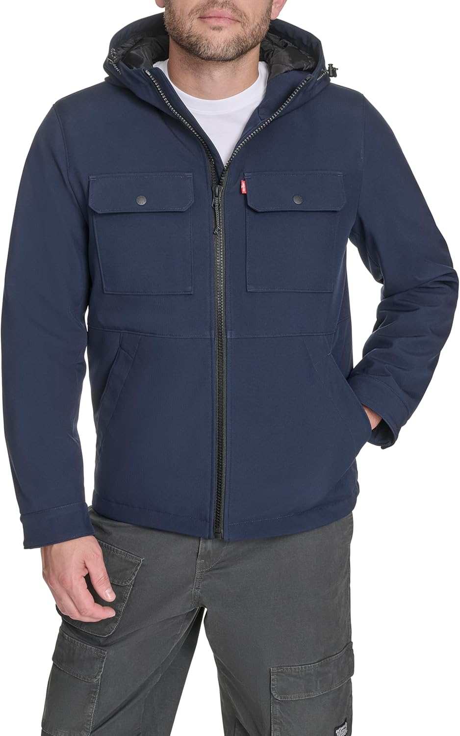 Levi's mens Ripstop Softshell Jacket With Hood