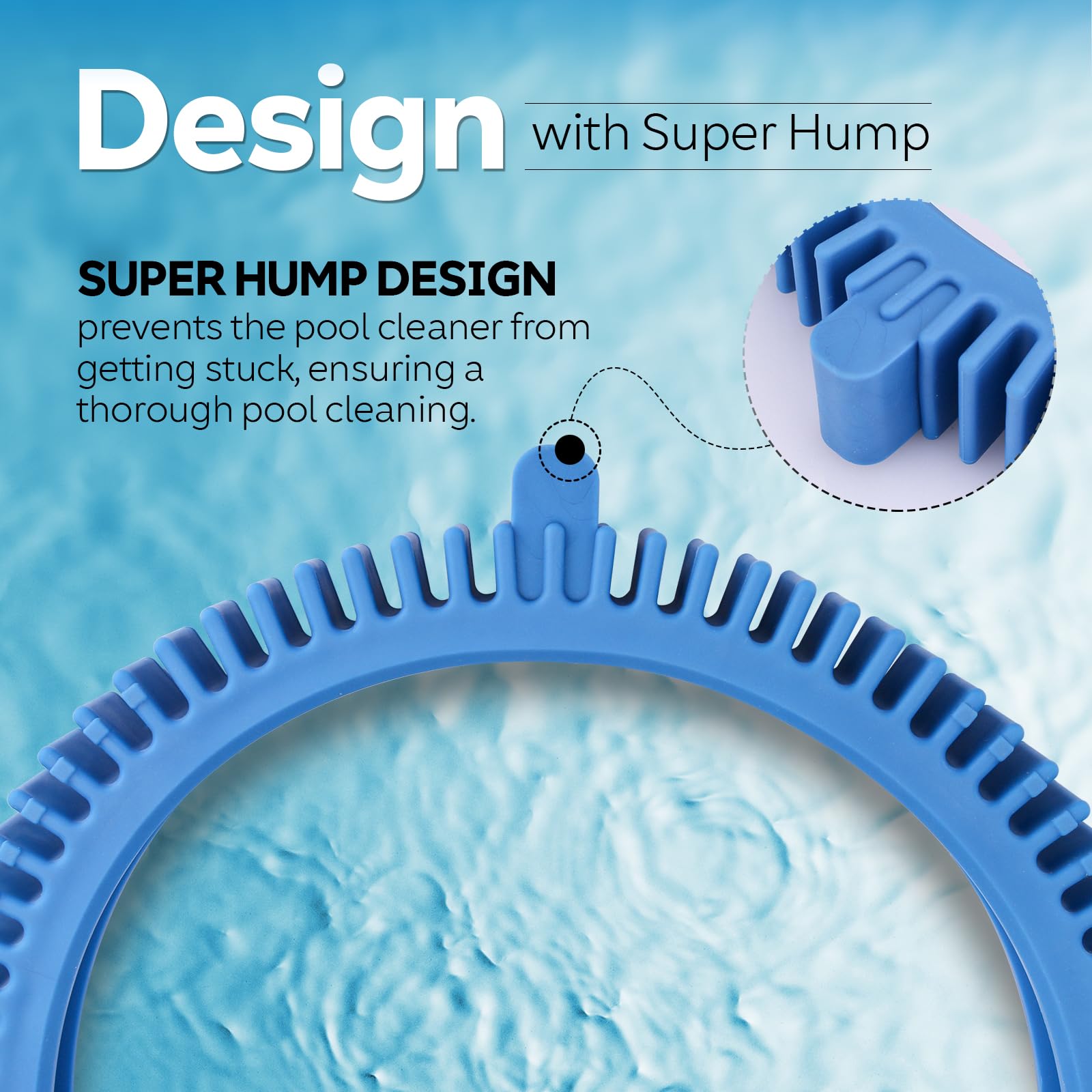 Kit Pneus Nettoyeur Piscine Hayward Poolvergnuegen - Super Hump - Remplace 896584000-143/082