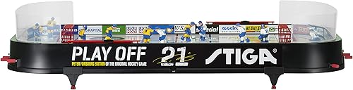 Miniatura 2 de STIGA Table-Top Rod Hockey Game Play Off 21  Classic Ice Hockey Action with Enhanced Features, Easy Assembly, Includes 2 Pucks  Fun for All Ages