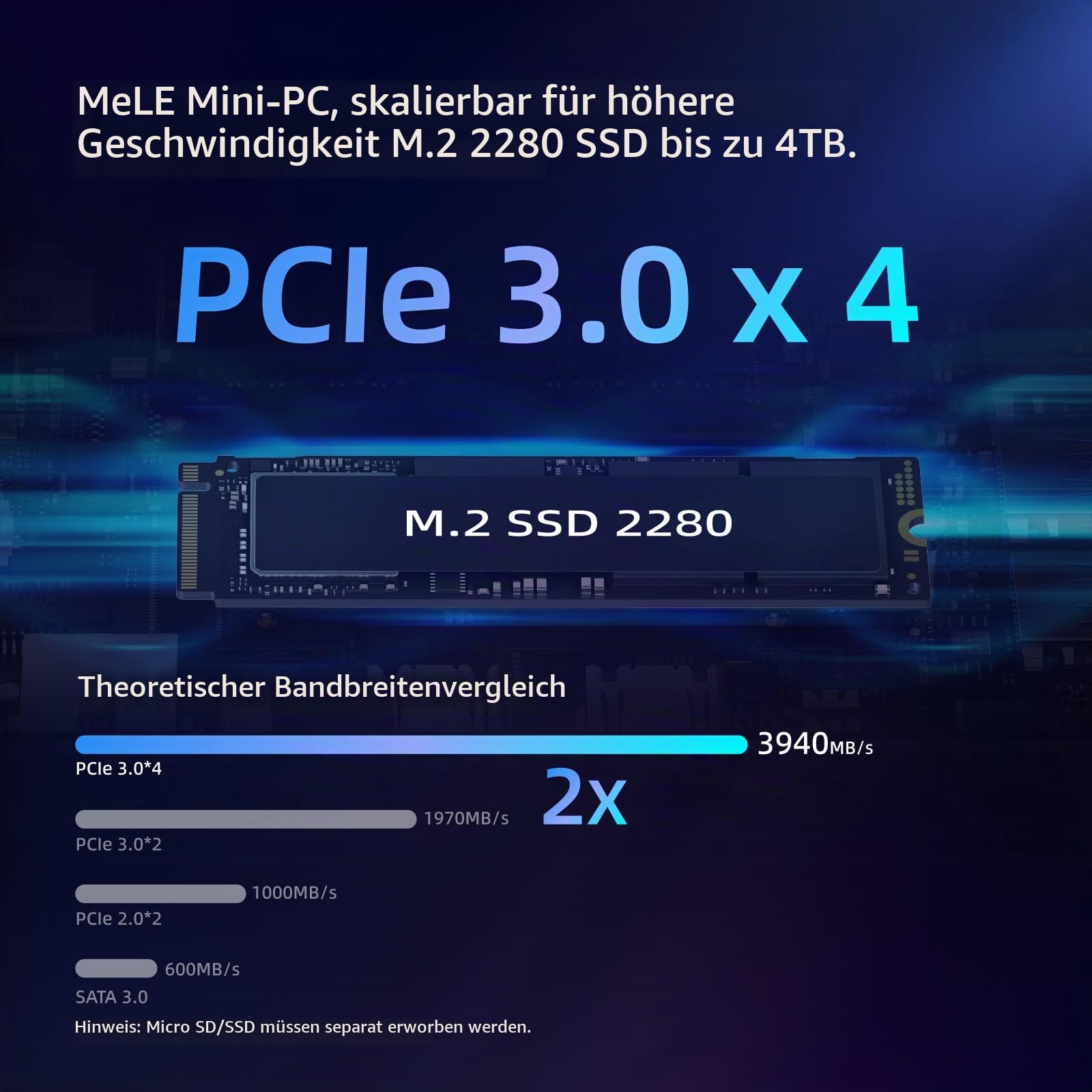 MeLE Quieter4C Lüfterloser Mini PC N100 16GB 512GB Kleiner Desktop Computer