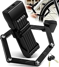 Folding Bike Lock, High Strength Alloy Folding Padlock - Rustproof and Sturdy, High Security Folding Lock with Mounting Bracket and Keys, Folding Padlock for Scooter