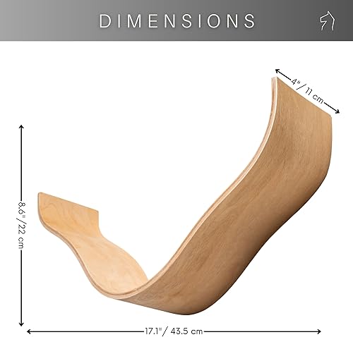 Miniatura 3 de Soporte de papel higiénico, estante de madera, almacenamiento de rollos de inodoro en la nube, estante flotante de montaje en pared, soportes únicos