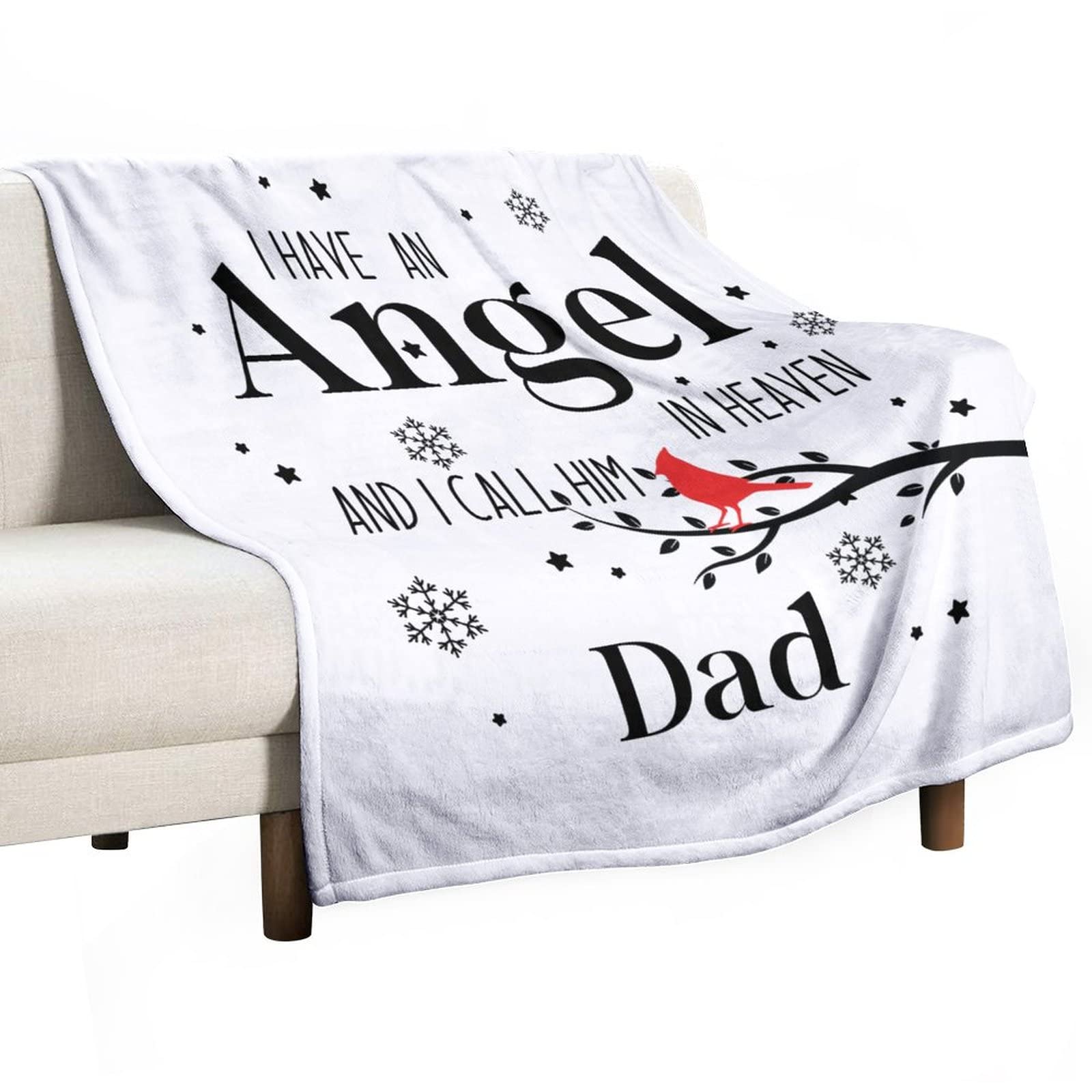 Couverture polaire papa au paradis pour canapé et soirées cocooning au salon