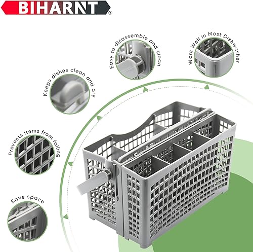 Miniatura 3 de Cesta universal de repuesto para lavavajillas, cesta 2 en 1 para utensilioscubiertos, compatible con Bosch, Maytag, Kenmore, Whirlpool, KitchenAid,