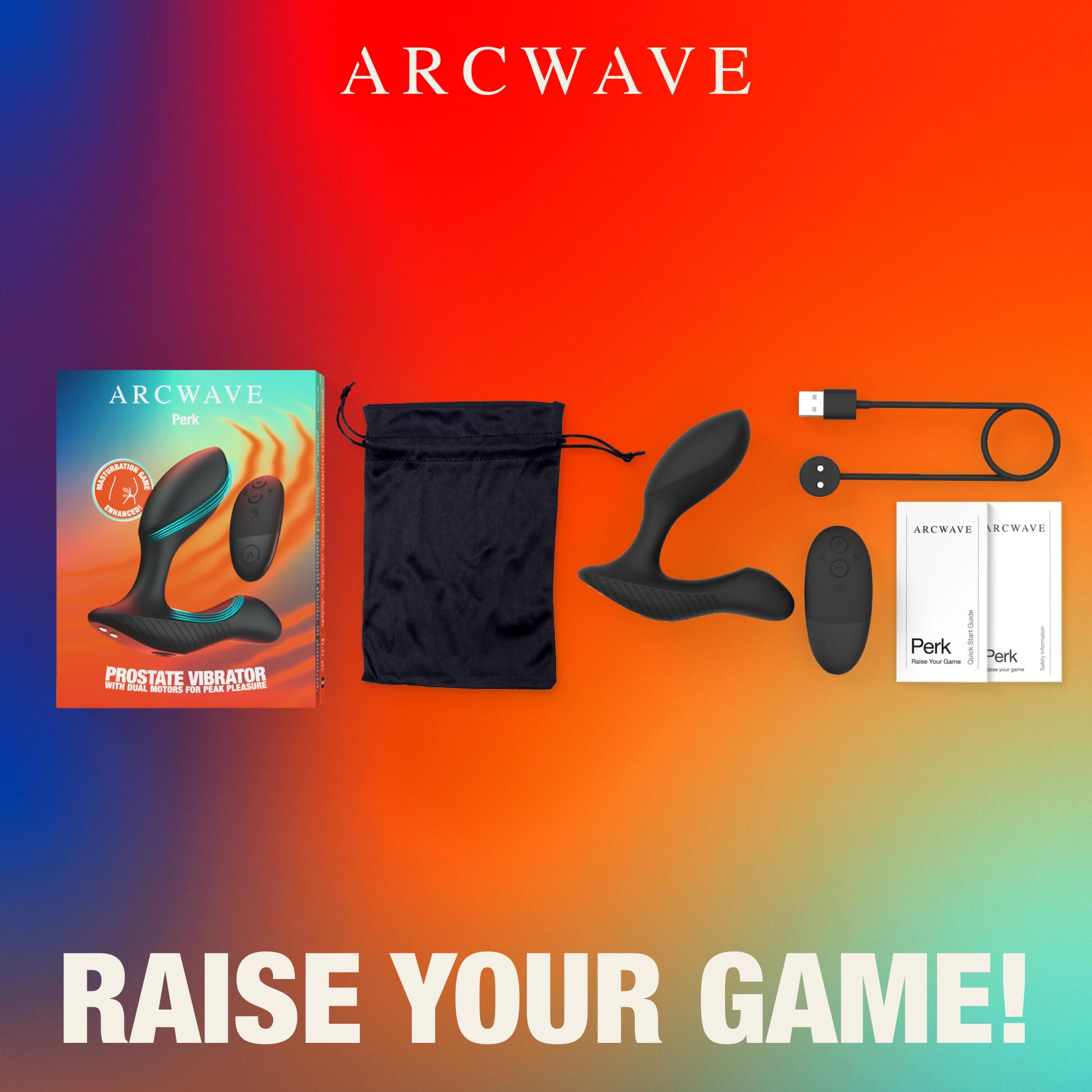 Arcwave Perk Massaggiatore Prostatico Vibrante per Uomo | Vibratore Anale con Telecomando per Punto P & Perineo | Plug Anale in Silicone Flessibile | Sex Toy Impermeabile Ricaricabile