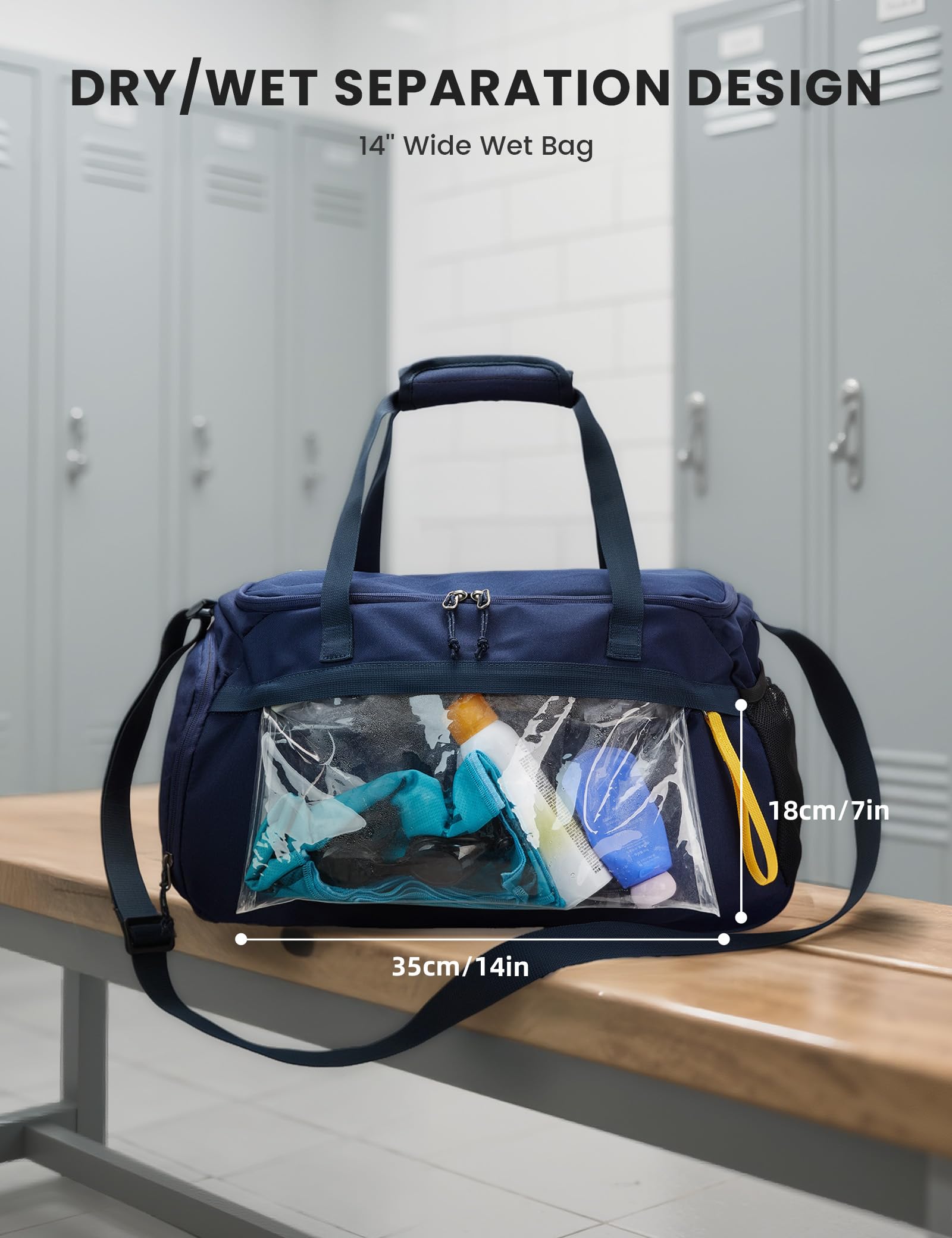 SKYSPER 35L Sac de Sport avec Compartiment à Chaussures et Compartiment Humide