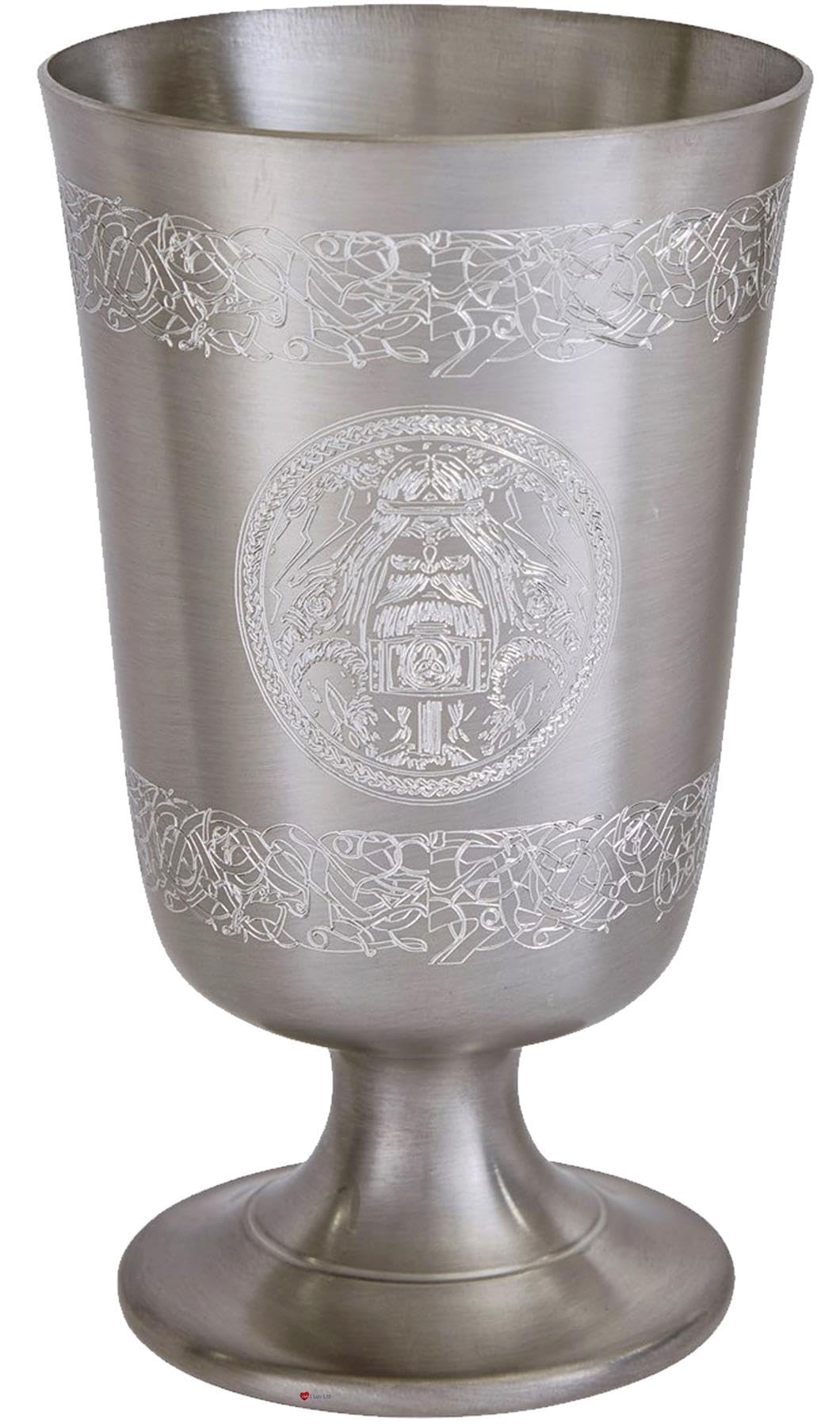 I LUV LTD Thor Vichingo Calice Calice Goffrato con Design Vichingo e L'icona di Thor Intorno al Corpo Antico Fine Perfetto per L'incisione