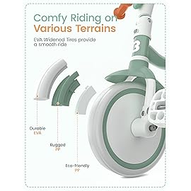 besrey Toddler Tricycle with Bell, Kids Tricycle Age 18 Months to 5 Years, Kids Trike, Toddler Bike for 1.5-5 Year Olds, Baby Trike, Gifts & Toys for Boys & Girls